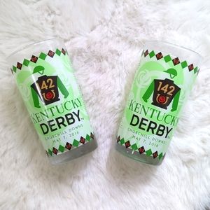 Kentucky Derby Churchill Downs 2016 Pair of Drinking Glasses